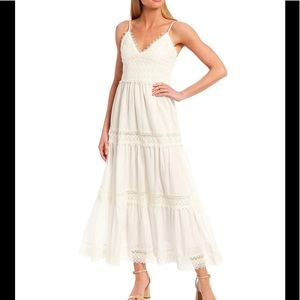 NWT Antonio Melani
Mikaela Lace Trim V-Neck Sleeveless Maxi Dress